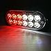 VSLED 12 LED Red-White Light 16-Flashing Mode Car Truck Warning Caution Emergency Construction Strobe LED LightBar