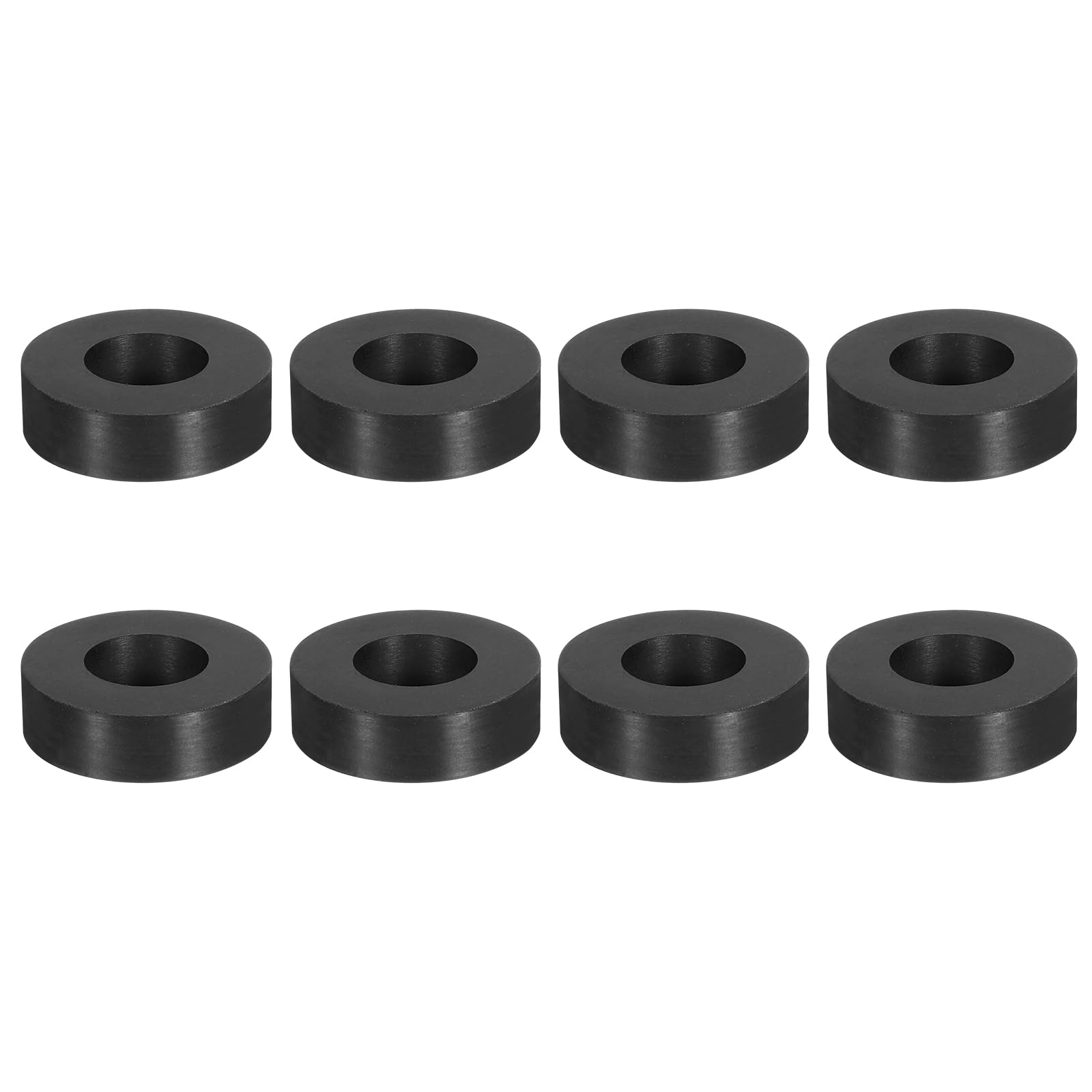 Photo 1 of uxcell 8Pcs 2" OD x 1" ID x 5/8" Thick Round Rubber Washers Flat Rubber Spacer Bushing for Home Appliances Cars Boat Accessories