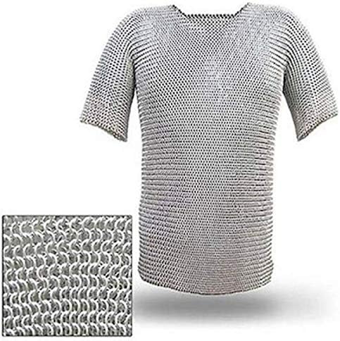 Armor Full Knight Solaire Helmet Crusader Chainmail LARP Medieval Collectible Silver