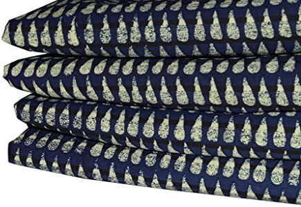 Mudit Crafts Green colour Cotton Running Fabric 2.5 Meter Dress for men and women