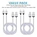 iPhone Charger,Everdigi Lightning Cable 4Pack 10FT Charging Cord Premium Nylon Braided Compatible with iPhone X 8 8 Plus 7 7 Plus 6 6s 6 plus 6s plus iPhone 5 5s 5c SE iPad iPod and More(white)