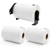 Label KINGDOM Compatible with Brother DK-1241 Die-Cut Large Shipping Label, 4" x 6" (102 mm x 151 mm) 200/Roll for QL-1100 QL-1110NWB Label Printer (3 Paper Roll+1 Reusable Cartridge)