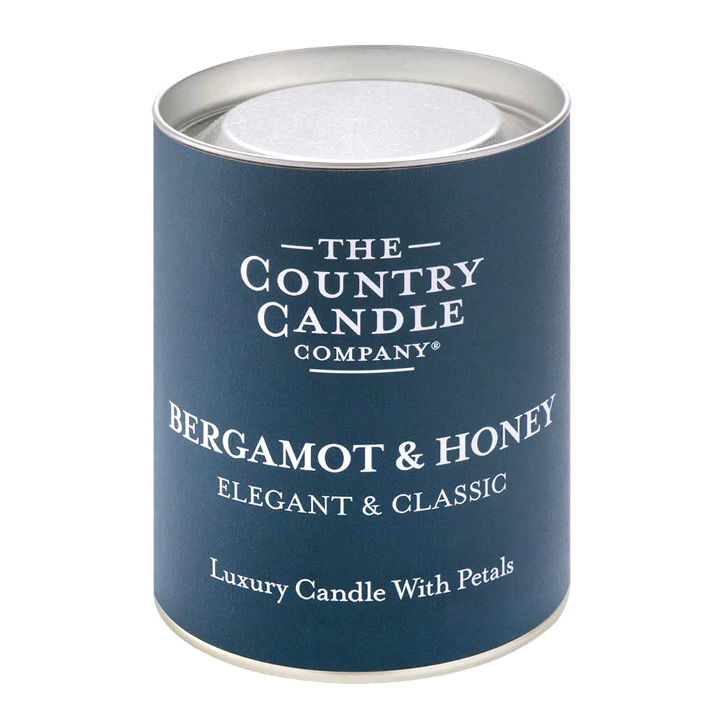 The Country Candle Company Pastels Glass Candle – Bergamot and Honey Scented, Up to 50 Hours Burn Time