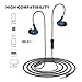 BYZ-K62 Earbuds with Microphone and Volume Control,in ear Running Headphones for iPhone Android Smartphone(Blue)