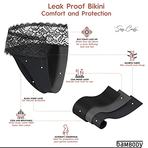 Leak Proof Bikini LightMedium Discharge Protection Period Panties/Menstrual & Postpartum