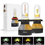Boslla H4/9003 LED Headlight Bulb, 3 Color 3