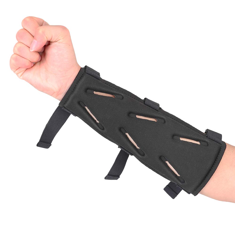 MAGARROW Archery Arm Guard Lightweight for Target Arrow Bow with Adjustable Strap (Black)