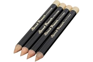 The Cut Buddy Beige Speed Tracer Barber Pencil 4-Pack with Sharpener, Outline Beard & Hairline Before Trimming, for All Skin Types