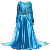 Moon Kitty Girls Snow Queen Elsa Party Dress Costume Princess Cosplay Dress Up