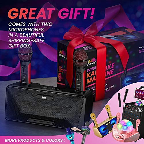 KaraoKing New 2020 Karaoke Machine for Adults and Kids 2 Wireless
