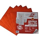 Oracal 651 Orange Adhesive Craft Vinyl for Cricut, Silhouette, Cameo ((5) Sheets)