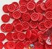 GANSSIA 5/8 Inch (15mm) Red Color Sewing Button Resin Buttons for DIY Craft Pack of 160 PCS