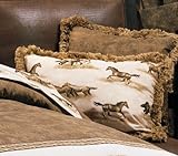 Karin Maki Unisex Wild Horses Oblong Throw Pillow Brown One Size