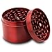 DCOU Zinc Alloy Tobacco Grinder/Herb Grinder with Magnetic Lid, Sifter and Pollen Scraper, 4-Piece, 2.14