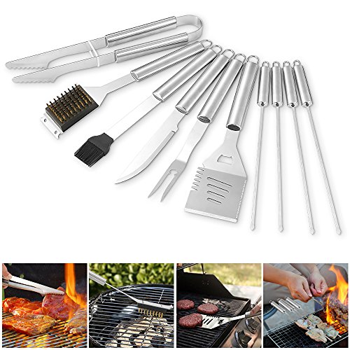BBQ Grill Tool Set 19-Piece Heavy Duty Stainless Steel Barbecue Grill Accessories Utensils Kit with Aluminium Case, for Outdoor Grilling, Cooking, Camping, Party - Excellent BBQ Gift,GEYUEYA Home - Thumbnail 3