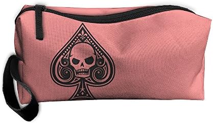 Ace Of Spades Skull Toiletry Bag Multifunction Cosmetic Bag Portable Makeup Pouch Travel Hanging Organizer Bag