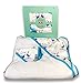 Land of the Wee Extra Soft Hooded Bamboo Baby Bath Towel & Washcloth Set, Organic & Hypoallergenic, Fits Newborn to Toddler Boys and Girls