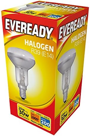 5 x 20w (30w) E14 SES Small Edison Screw R39 Energy Saving ECO Halogen240v (Eveready S11883)