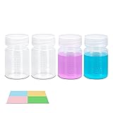 ASEVAT 1.7oz 4Pack Wide Mouth Plastic Reagent