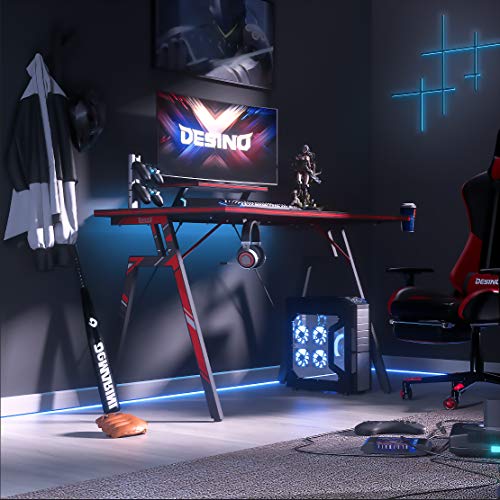 DESINO Gaming Desk 40 inch PC Computer Desk, Home Office Desk Table Gamer Workstation with Cup Holder and Headphone Hook… - Image 3