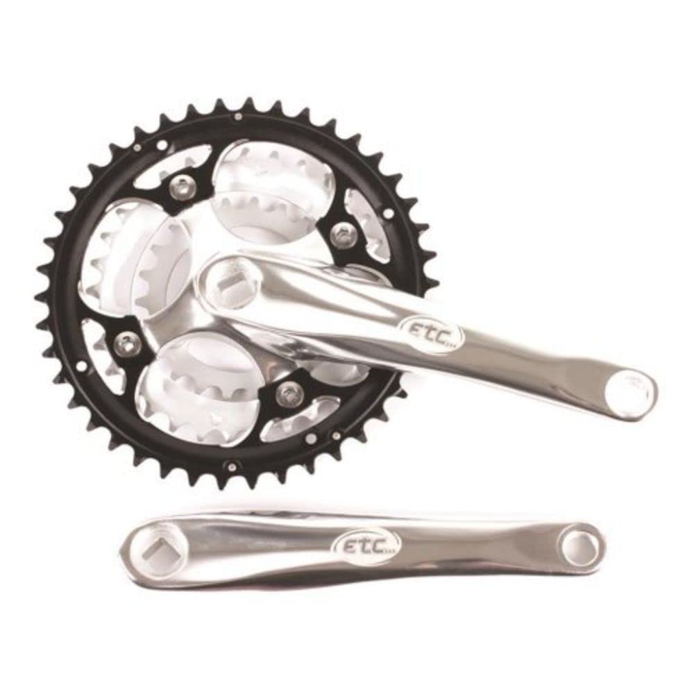 ETC ECW040 42/32/22T Chain Set, Multicolour (Black/Silver), 175 mm