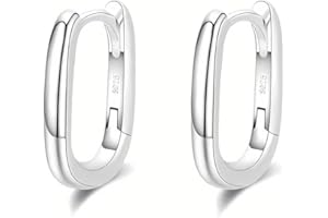 QLKILYR Silver Small Hoop Earrings, Cute Cubic Zirconia Huggie Hoop Earrings, Tiny Cartilage Piercing Jewelry for Women Girls