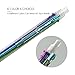 Baile Grip 6 in 1 Pen 6 Colors 0.7 mm Ballpoint Multi Color Gel Pen Semi Gel(OBG) pen (Blue Green Red Purple Black Orange)