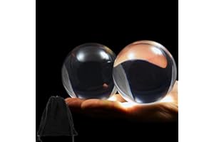 DSJUGGLING 2 Pack 60mm Clear Acrylic Contact Juggling Balls for Beginners & Multiple Balls Contact Juggling