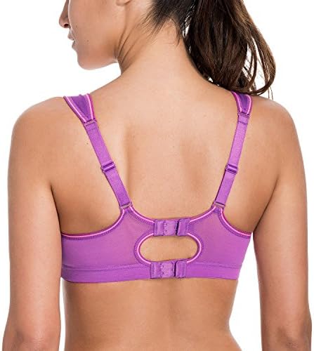 Hihihappy Fashion Women's Full-Support Racerback Pro High Impact Sports Bra Pink32F