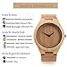 Bamboo Wooden Watch with Genuine Leather Strap Japanese Quartz Movement (Men, Brown 4)