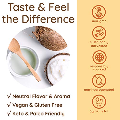 Simply asis Organic Refined Coconut Oil for Cooking, Baking & Beauty Neutral Flavor & Aroma