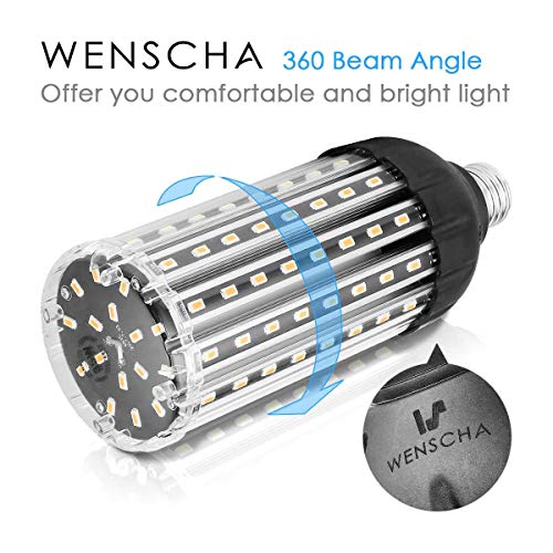 35W E26 LED Corn Light Bulb, Wenscha 35W 3000K Soft Warm White 3500 Lumen 300W Equivalent Super Bright LED Bulb Lamp for Indoor Outdoor Large Area Garage Factory Warehouse Backyard Garden Porch