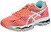 ASICS Women's Gel-Nimbus 17 Running Shoe, Flash Coral/White/Indigo Blue, 6.5 M US