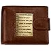 Christian Art Gifts Genuine Leather Wallet for Men Plans For You with Brass Inlay – Jeremiah 29:11 Bible Verse Quality Classic Leather Spice Brown RIFD Blocking Bifold Wallet Christian Gifts for Men