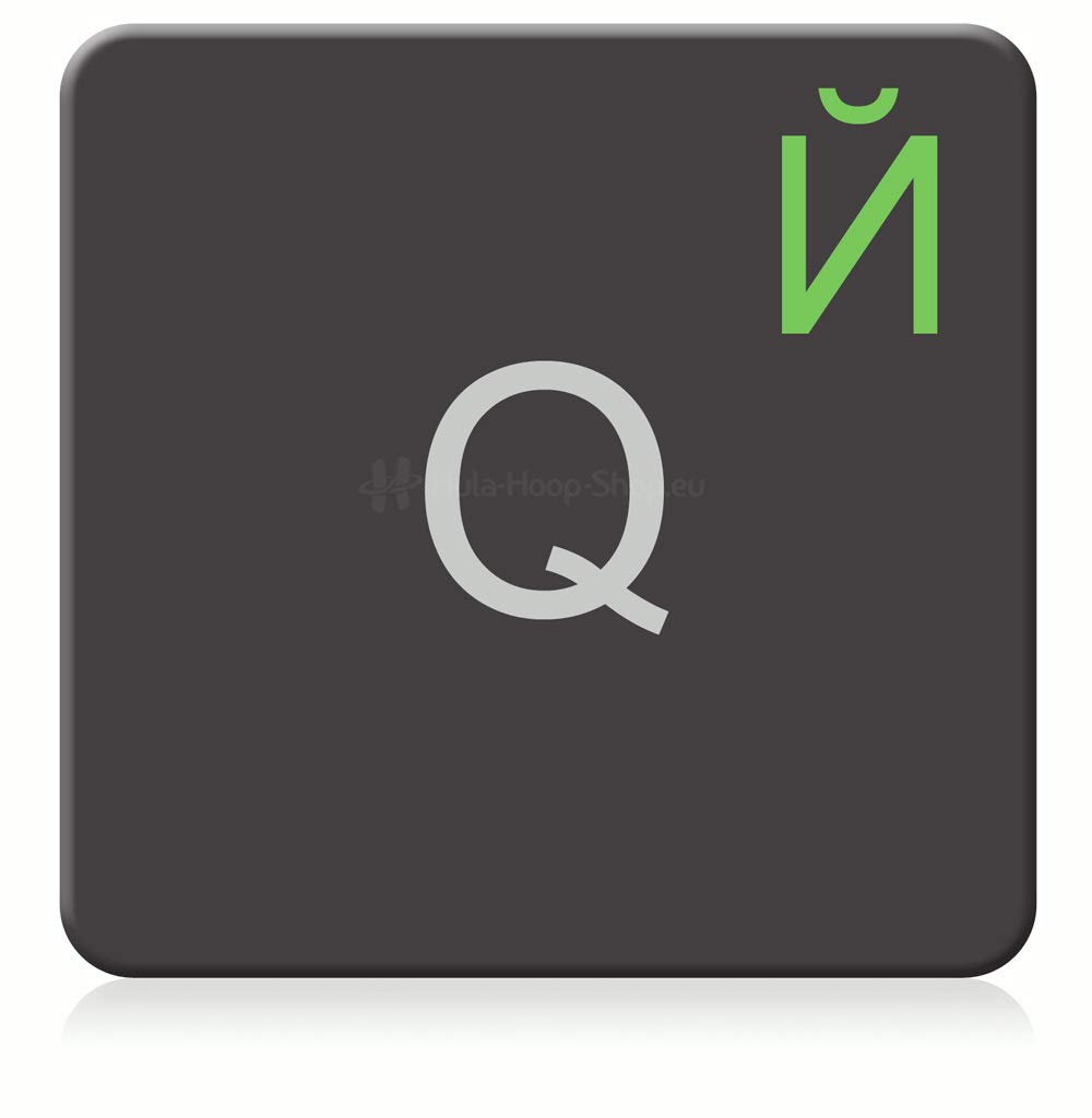 hoopomania Russian Keyboard Stickers Transparent Matt Surface Crystal Finish Light Green Macbook Pro