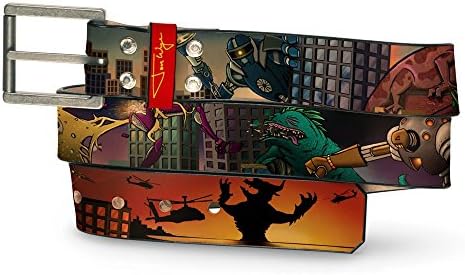 Robots vs Monsters Leather Belt