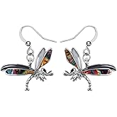 Alloy Cute Dragonfly Earrings Dangle Dragonfly Gifts for Women Fashion Summer Jewelry Enamel Charms