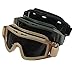 CS Airsoft Explosion-proof Goggle Glasses Eye Protection Mask with 3 Lenses