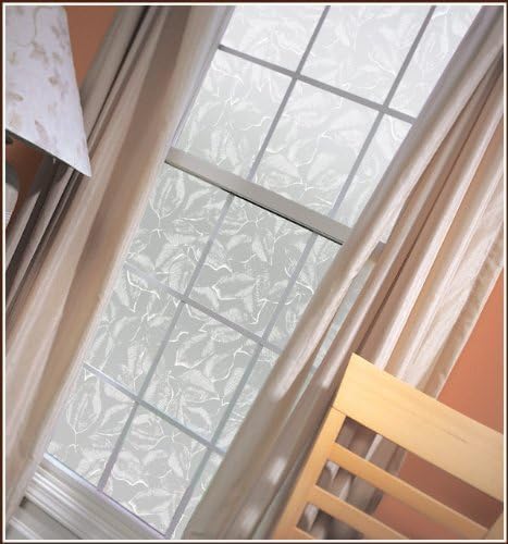 Biscayne Privacy Stained Glass Decorative Window Film 16inch x 74inch by Wallpaper For Windows by Wallpaper for Windows