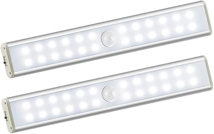 Amazon Flytootop Ledセンサーライト 人感センサー 室内 24 Led 高輝度 センサーライト 階段ライト クローゼットライト Usb充電式 配線不要 取付簡単 クローゼット キッチン 玄関 階段 寝室 本棚 屋内照明などの場所に適用 2個セット Flytootop セキュリティ