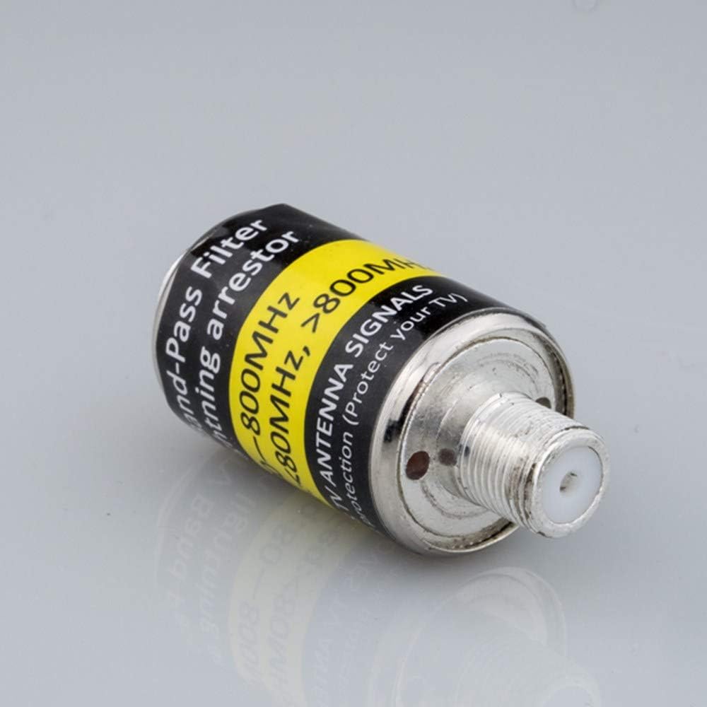 LTE Filter,4G LTE Filter for TV Antenna Signals,Buind-in Lightning Arrestor F Type Male to Female Surge Protector: Electronics