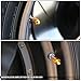 Bullet Style Polished Aluminum Black Chrome Tire Valve Stem Caps (Pack of 4)