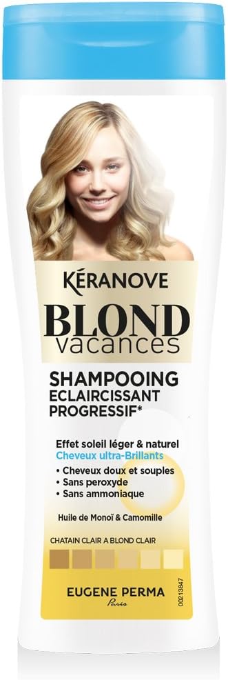Keranove Blond Vacances Shampoing Eclaircissant Progressif A L Huile De Monoi De Camomille Amazon Fr Beaute Et Parfum