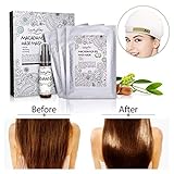 Hair Treatment Masks Kit, LuckyFine Argan Oil Hair Treatment for Damaged Hair, Deep Conditioner Hair Repair Mask for Dry Hair, Nourishing Hair Mask 3PCS Masks + 1PCS Argan Oil