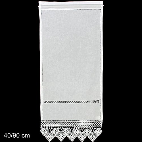 Fensterdeko Gardine Hossner | 50x40 cm H/B | weiß | 100 % Baumwolle