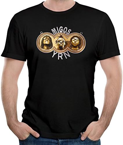 Men's Migos YRN Yung Rich Nation Album Poster T-shirt XL Black