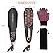 Hair Straightener Brush Fast Heating Hot Hair Straightening Brush Travel Size Ceramic Heated Beard Straightener Brush Anti-Scald Auto-Off Dual Voltage Portable Frizz-Free Electric Straightening Comb