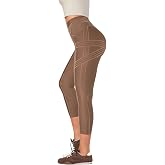 Fanka Powerband Resistance Leggings for Women,7/8 Length&ndash;Sculpting Compression with Built-in Bands,Reversible Wear