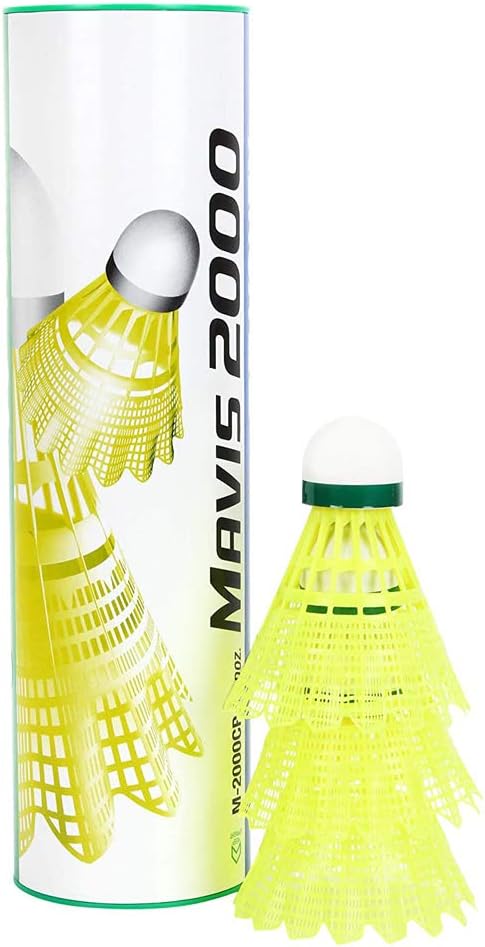 YONEX Mavis 2000 Nylon Tournament Shuttle-Yellow (1/2 Dozen): Sports & Outdoors