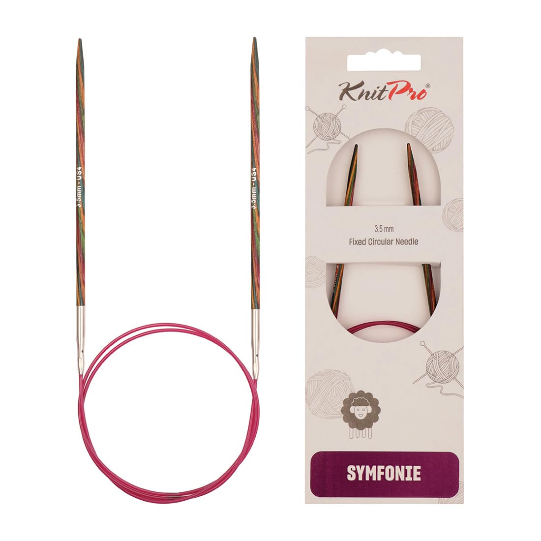 KnitPro Symfonie Fixed Circular Needles 10" (25cm) | 3.50mm